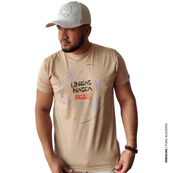 Polo de hombre puro algodón Líneas de Nasca - Imagen 2