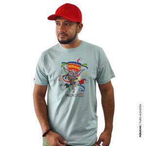 Polo de hombre diseño perro peruano danzante