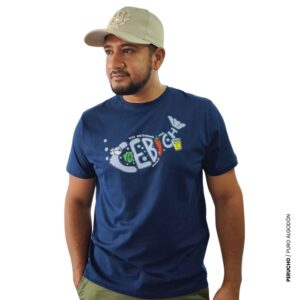 Polo de hombre diseño Cebiche Perú puro algodón