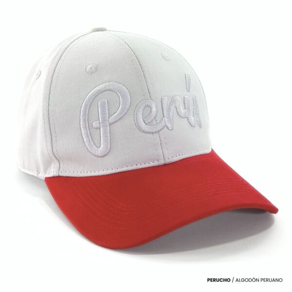 Gorra Perú bicolor de algodón pima bordada - Imagen 2